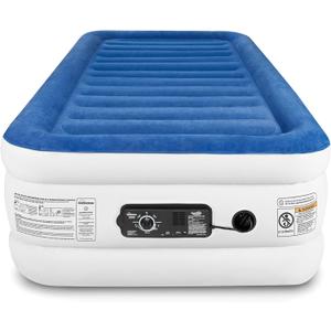 SoundAsleep CloudNine Series Raised Twin XL Air Mattress, Dual Smart Pumps | Dual smart pumps maintain firmness all night with 3 settings; SureGrip bottom helps create a stable guest bed for one sleeper