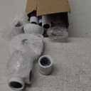 Industrial Iron Pipe Clothes Hanging Bar DIY Wall-Mounted Garment Rack Heavy Duty Clothing Rack for Bedroom, Laundry Room, Closet Storage (White 36 inch) White