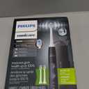 Philips Sonicare ProtectiveClean 5300 Rechargeable Electric Toothbrush, with Pressure Sensor, 3 Cleaning Modes, SmarTimer and QuadPacer, with 2 Bonus Brush Heads, Travel Case, Black, Model HX6423/34
