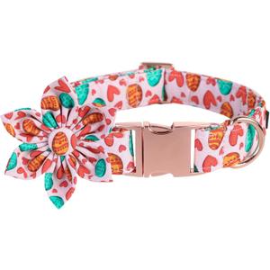 Lionet Paws Valentines Dog Collar Bowtie, Dog Bowtie Collar with Metal Buckle for Dogs, Adjustable Fabric Dogs Collars Girl Boy, L, Neck 16-24 in