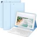 COO for iPad 9th Gen 2021 Case with Keyboard 10.2 inch, for iPad 8th Gen 2020/7th Gen 2019/Air 3/Pro 10.5 Keyboard Case, Detachable Wireless Bluetooth Keyboard with Pencil Holder for iPad 2021 9th