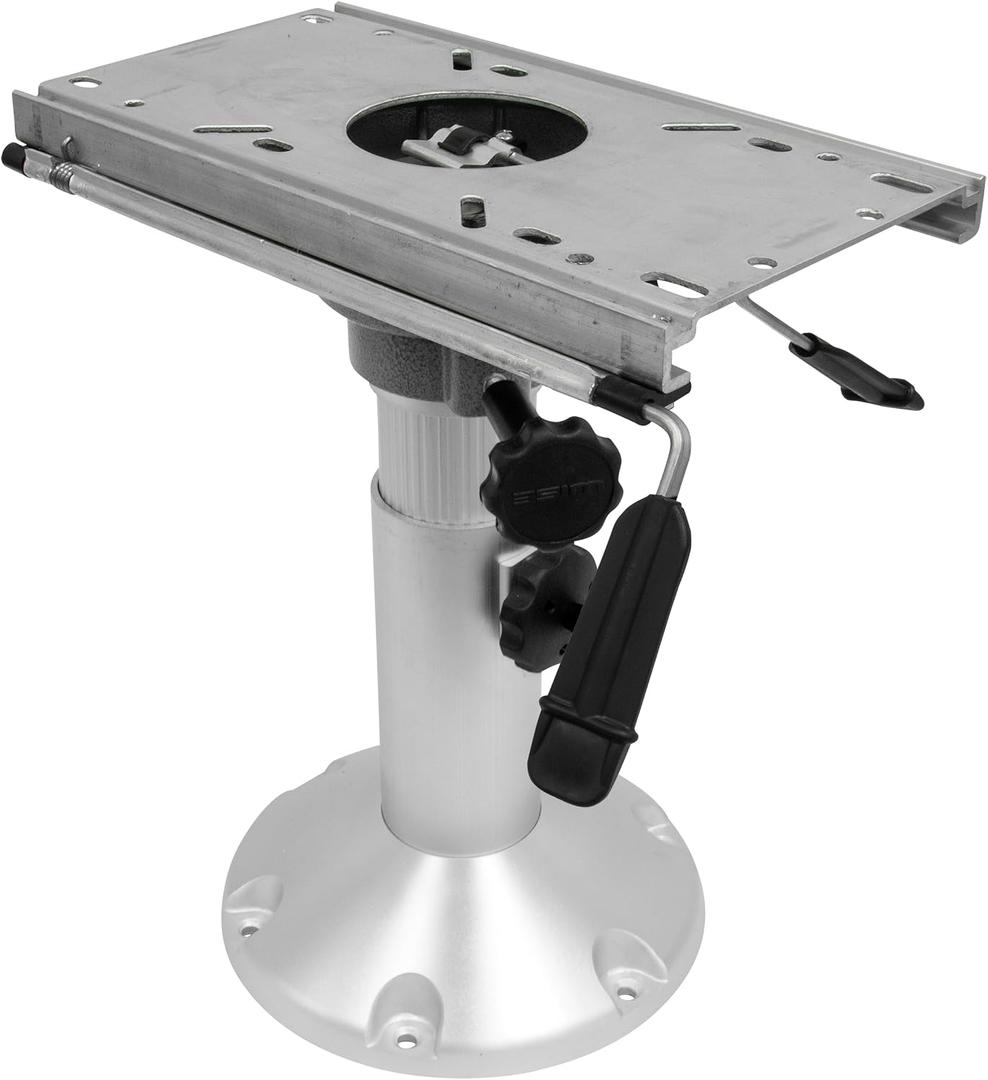 Wise 8WP21-374 Boat Seat Pedestal, Adjustable Height from 12" to 18", with Seat Slide Seat Mount, Adjustable Travel 5" - Fore & AFT
