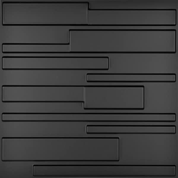 Art3d Decorative 3D Wall Panels 12 Pack 19.7" x 19.7" Creative Wall Panel for Indoor Decoration, Carbon Black