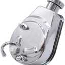 1 PC SHLPDFM Power Steering Pump Chrome Saginaw P Series Power Steering Pump 5/8" Keyway Style Shaft Compatible with GM Vehicles GMC Chevrolet Chevy Buick Oldsmobile Pontiac Chrome