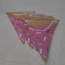 Faccito 5 Pcs Donut Party Decorations Ice Cream Donut Pennant Banner Candyland Birthday Garland Ice Cream Triangle Flags Banner for Sweet Birthday Party Supplies
