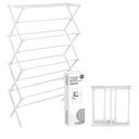 4-Tier Clothes Drying Rack, 4ft High Foldable Drying Rack Clothing for Indoor & Outdoor, Portable Collapsible Laundry Dryer for Laundry Room and Apartment, White 29" L x 49" H x 11.5" W