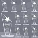 Bucherry 10 Pcs Employee Appreciation Awards for Coworker Acrylic Thank You Trophy May You Be Proud of The Work You Do Sign Prizes Retirement Goodbye Farewell Gift for Women Men(Stylish)