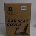 YGL Luxury PU Leather Car Seat Covers Full Set, Anti-Stain Interior Protector.Waterproof Auto Seat Covers for Cars,Trucks,Van,SUV,Pickup,Airbag Compatible (Black)
