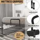 Mattress Slide Stopper Holder in Place Retainer Bar, Non Slip Mattress Gripper Gaskets to Keep Bed from Sliding, 2 PCS