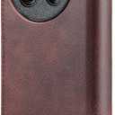 Asuwish Phone Case for OnePlus 12 5G Wallet Magnetic Detachable Cell Cover with Tempered Glass Screen Protector Flip Card Holder Slot One+ 1plus12 2024 Women Men Girls Purse Mobile Accessories Red