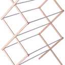 Household Essentials 5001 Collapsible Folding Wooden Clothes Drying Rack For Laundry | Pre Assembled (Natural/White Birch)