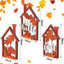 2 x Yousoontic 3 Pcs Hello Fall Decor Signs Maple Leaves Tabletop Decor 3D Hollow Thanksgiving Leaves House Sign Rustic Tiered Tray Decorations Autumn Table Centerpieces for Home Kitchen Harvest