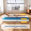 FDW | 6 Inch Twin Mattress | Medium Firm | Gel Memory Foam Mattress | White | Bed in a Box, CertiPUR-US Certified | Pressure Relief, Cooling Ventilated Foam | Washable Removable Cover