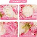 3D Flower Wall Backdrop - 12Pcs 1515 Inch Artificial Rose Panels Pink & White Silk Floral Decor for Home Party Wedding Anniversary Birthday Photographic Studio Background & Decorative Fences