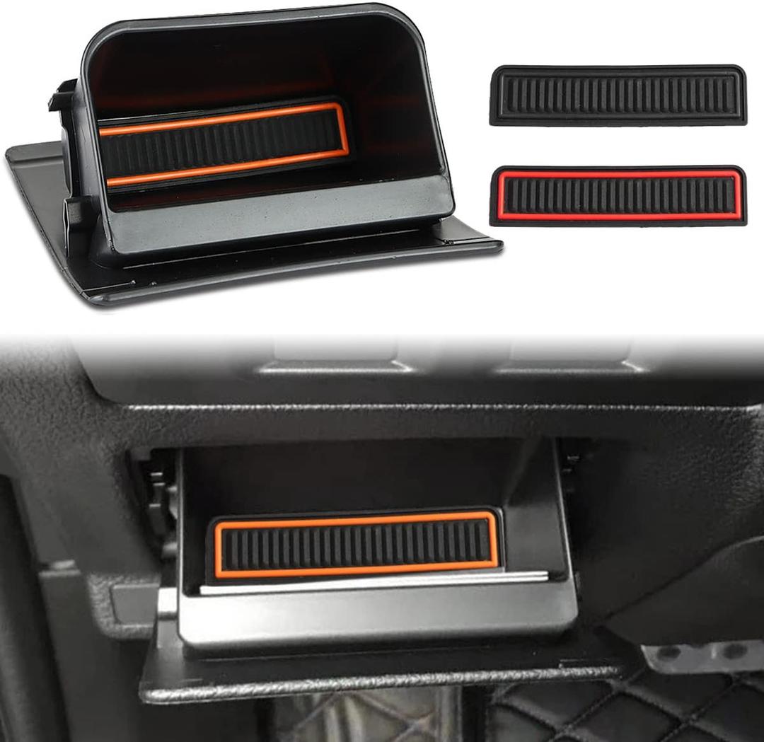 auovo Fuse Box Coin Container Storage Tray Compatible with Subaru Crosstrek Impreza XV Forester Legacy Outback WRX STI Ascent (Orange/Red/Black)