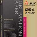 A-SUB Sublimation Paper 8.5x11 Inch 110 Sheets ONLY Compatible with Sublimation Printer and Sublimation Ink 125g