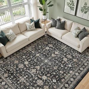Grey Area Rug 6x9 for Living Room Bedroom
