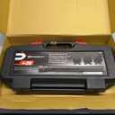 Powerbuilt Inner Tie Rod Remover Tool Kit  Fits Ford, GM, Chrysler Rack, and Pinion  Includes 1-5/16", 1-3/16", 1-7/16" Socket Adapters, Extension Bar, and Case  648607