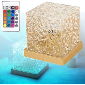 Aurora Borealis Night Light Projector, Keyora Northern Dreamscape Ambient Lamp, Galaxy Ocean Wave Night Lighting with Remote, Bedroom Decor Christmas Gifts for Girls and Boys(Wood,Rechargeable)