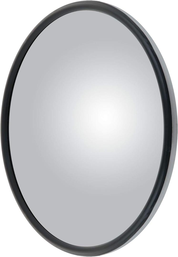 Retrac 610673 8-Inch Stainless Steel Center-Mount Convex Mirror Head with J-Bracket, Universal Driver or Passenger Side