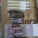 Battery Operated Flameless Taper Candles with Two Remote Timer, 6.4" LED 3D-Wick Window Candles, Flickering Long-Lasting Warm Light Electric Pack of 6 Flameless Candlesticks (0.78" Dia,Ivory)