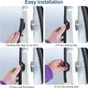 Automotive Door Weather Stripping 60Ft Car Door Rubber Edge Trim Seal Strip Gasket with Side Bulb for Car Bus Camper Boat RV Truck Doors