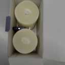 Flameless Candles with Remote Timer, 3D Moving Flickering Flame Battery Operated Candles Lasting 1000+ Hours, 3" x 5" Ivory Real Wax Electric LED Pillar Candles, Set of 2