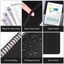 Planner Undated, Asten Daily Planner Agenda with To Do List, Hourly Schedules for Women and Men, Spiral Appointment Book with Elastic Closure, Inner Pocket 8.5" x 11" (Black) (A4)