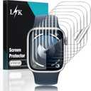 L K [8 pack] LϟK Designed for Apple Watch Series 9/8/7 Screen Protector 45mm- [Anti-Scratch+Self-Healing+Ultra-Thin+ 0 Bubble] HD TPU Flexible Film for iWatch S9 45mm 2023