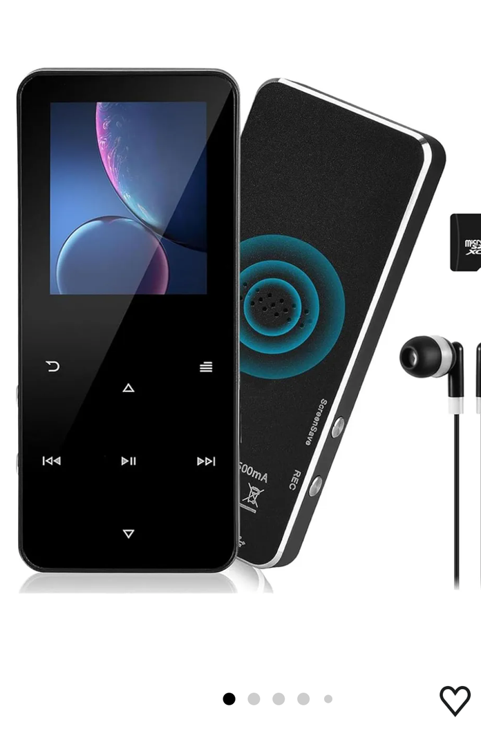 144GB MP3 Player with Bluetooth 5.2 Portable Multi-Function Music Player with HD Speaker,FM Radio, Voice Recorder, E-Book Slim Design Metal Shell (Earphones Included)