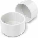 2 Pack 4 Inch PVC End Cap Fitting for Schedule 40 PVC Pipe, White Slip Socket Cap Connector for Irrigation Pool Spa and Cold Water Lines