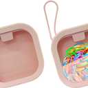 2 Pack Hair Tie Organizer BoxesPortable Travel Hair Accessory Storage Organizer for Girls Womens Hair Tie , Cotton Swab ,Small Items Accessories Holder Containers