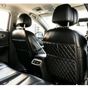 2 Pack Seat Back Protector, Kick Mats Back Seat Protector for Kids Feet Car Seat with Car Back Seat Organizer, Seat Back Protector Cover for Back of Front Seats - Protect against dirt and scuffs