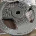 Kumasinova 1" Dia Standard Cast Iron Weight Plates,Gray Baked Enamel Finish Barbell Plates,Many Options, 25 Lbs, 1 Piece