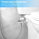 Bidet T Adapter With Shut off Valve, Metal T Valve for Bidet 7/8 x 7/8 x 1/2or 3/8, 3-way Tee Connector Bidet Attachments for Bathroom Installation