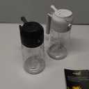 TrendPlain 16oz/470ml Glass Olive Oil Sprayer for Cooking  2 in 1 Olive Oil Dispenser Bottle for Kitchen Gadgets and Air Fryer Accessories, Salad, BBQ - Black & Ash