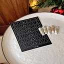 Christmas Airbrush Stencils Nail Sticker, Snowman Mistletoe Xmas Tree Nail Art Stickers Nail Stencils Decals, Holiday Design Winter Nail Guides Decal for Women Decoration DIY Tools 9Pcs