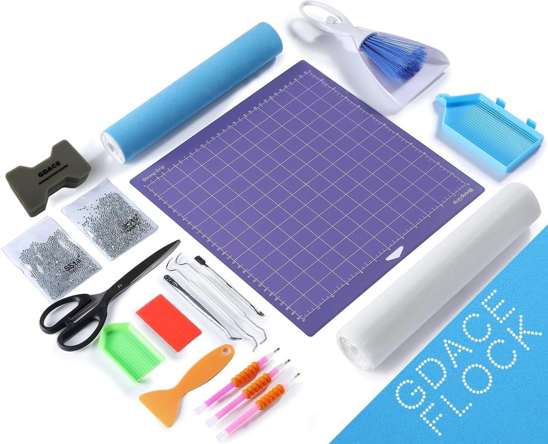 GDACE Magic Sticky Rhinestone Template - Rhinestone Stencil - Sticky Adhesive - Easy for Starters