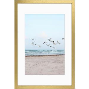 Frametory, 16x24 Frames Display 12x18 Picture with Mat or 16x24 Photo Without Mat, Shatter-Resistant Glass, Pre-Installed Wall Mounting Hardware - Gold