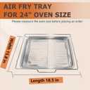 Upgraded Air Fry Tray for 24" Oven with Drip Pan, Compatible with Frigidaire Gallery Wall Ovens with Air Fry, Stainless Steel, Oven Rack Measures 18.5" x 15.8" x 1.75"