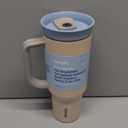 Owala Travel Tumbler SS 40oz Beige Blue Bottle