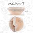 DOYOLLA Bread Proofing Baskets Set of 2 8.5 inch Round Dough Proofing Bowls and Liners Perfect Home Sourdough Bread Baking supplies