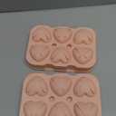 Domensi 2 Pcs Large 3D Heart Ice Mold Reusable Silicone 6 Heart Shape Ice Mold for DIY Chocolate Candy Whiskey Cocktail Beverages Tea Coffee Dishwasher Safe(Pink)