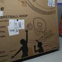 Pool Basketball Hoop, 34"x34"x42.2" Oversized Pool Toys with 2 Balls/Nets/Pump for Poolside Water Basketball Game, Pool Basketball Goal for Inround Pool & Deck - Swimming Pool Games for Kids Adults