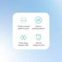ORDO Replacement Sonic Toothbrush Heads with Pulse Technology for Teeth Cleaning, Plaque Removal, Silicone Polishing, Deep Clean Bristles, Adults, Pack of 4, Arctic Blue