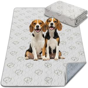 FXW Washable Pee Pads for Dogs, Puppy Pads with Super Absorbent, Specifically Designed for FXW Rollick/Homeplus 32/40/45inch 6 Panels Dog Playpen, 71"  43" Rectangle, Khaki, 1 Pack