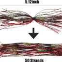 2 x OROOTL Silicone Jig Skirts Spinnerbait Skirt Replacement Bass Fishing Lures for DIY Spinner Baits Buzzbaits Squid Jig Accessories