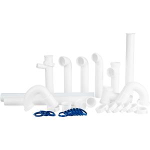 Kitchen Sink Drain Kit, 1-1/ 2”, for Most Kitchen Sink Drain Repair Kit and Bathroom Sink Drain Kit, Kitchen Sink P Trap Drain Kit 1 1/ 2” for Sink Plumbing Kit, Completed Sink Pipe Replacement Kit