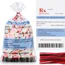 Yexiya 120 Pcs Funny Prescription Treat Bags Bulk Nurse Graduation Party Favors Rx Goodie Bags Week Cookie Candy Pouch Gifts for Nursing Pharmacy Technician Graduation Party Supplies