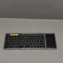 Samsers Foldable Bluetooth Keyboard with Touchpad, Full-Size Wireless Folding Keyboard with Backlight, Portable Travel Keyboards for iOS Android Windows Mac OS, Support 3 Device(BT5.1 x 3), Gray